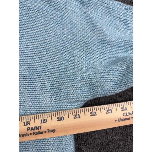 Cabi Medium Frosty Sweater Blue Crochet V-Neck Womens Cotton Blend 4282 - Picture 6 of 14